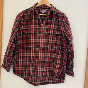 Carhartt Mens XL Red Plaid Heavy Duty Flannel Button Down Shirt Long Sleeve Y2K